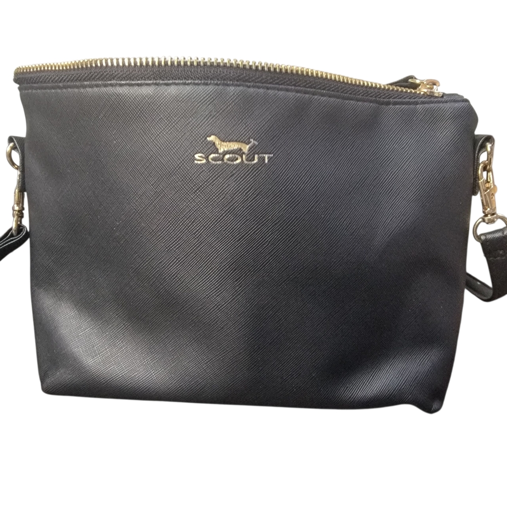 Scout Black Crossbody Bag with Gold Accents